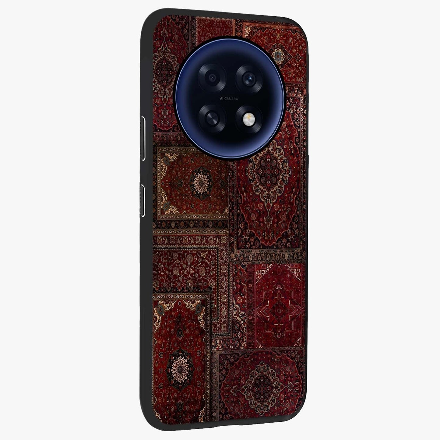 Persian Velvet Tale Glass Case upright view showcasing elegant Persian artwork with classic heritage theme.