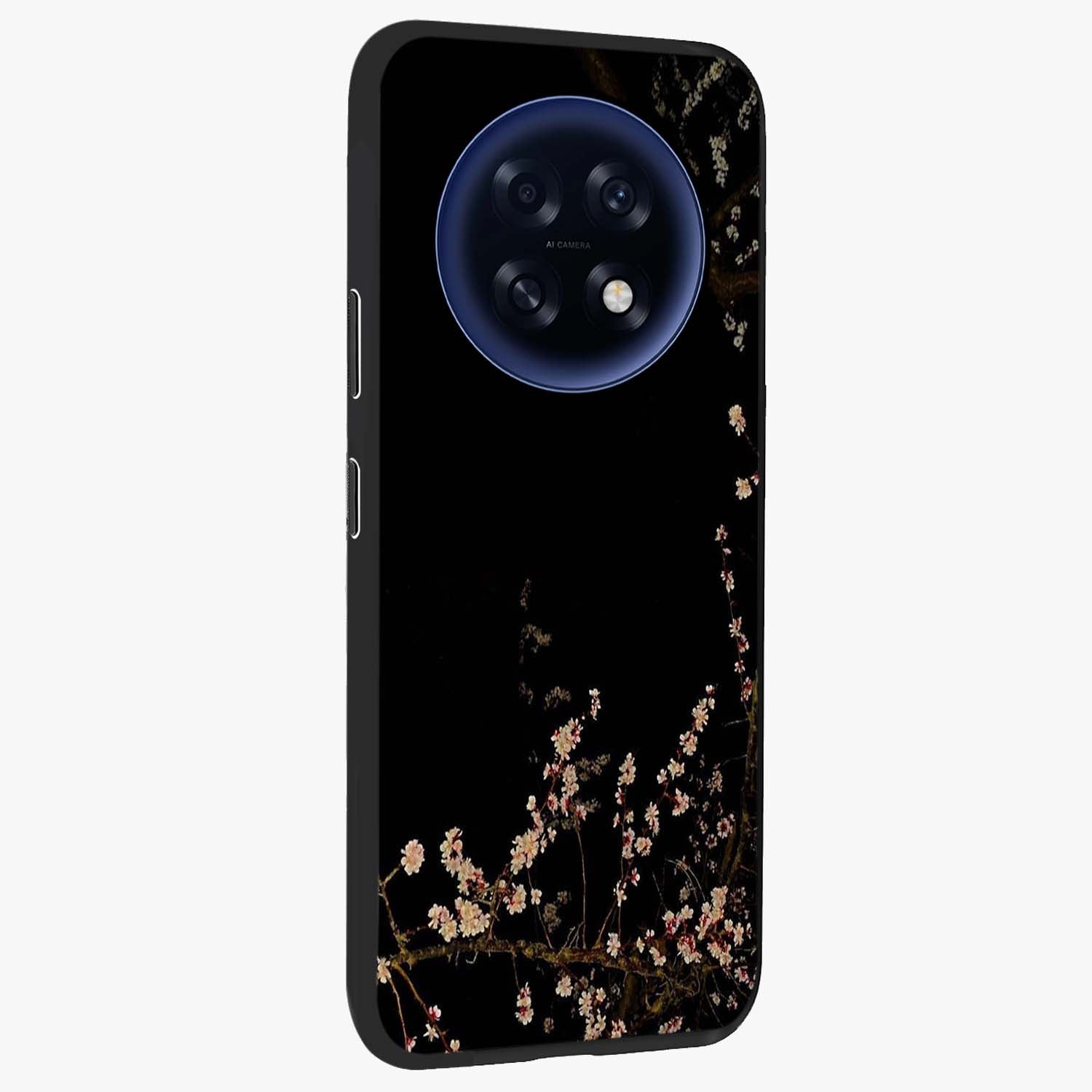 Petal Moon Light With Custom Name Glass Case upright view showcasing elegant floral moon artwork with personalized aesthetic.