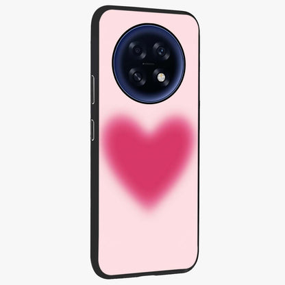 Pink Aura Heart Glass Case upright view showcasing romantic heart artwork with soft pastel theme.