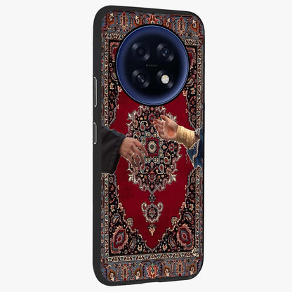 Royal Touch Reach Glass Case upright view showcasing stylish royal inspired artwork with graceful theme.