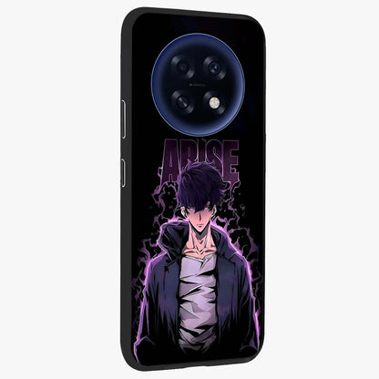 Shadow Monarch Awakening Glass Case upright view showcasing bold monarch artwork with mystical awakening theme.