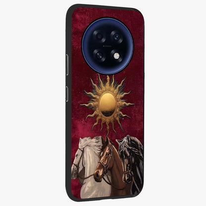 Solar Riders Glass Case upright view showcasing energetic rider artwork with bold adventure theme.