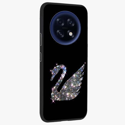 Starlit Swan Grace Glass Case upright view showcasing beautiful swan artwork with peaceful night themed design.