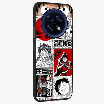 Strawhat Chaos Panels Glass Case upright view showcasing energetic anime artwork with bold adventure theme.