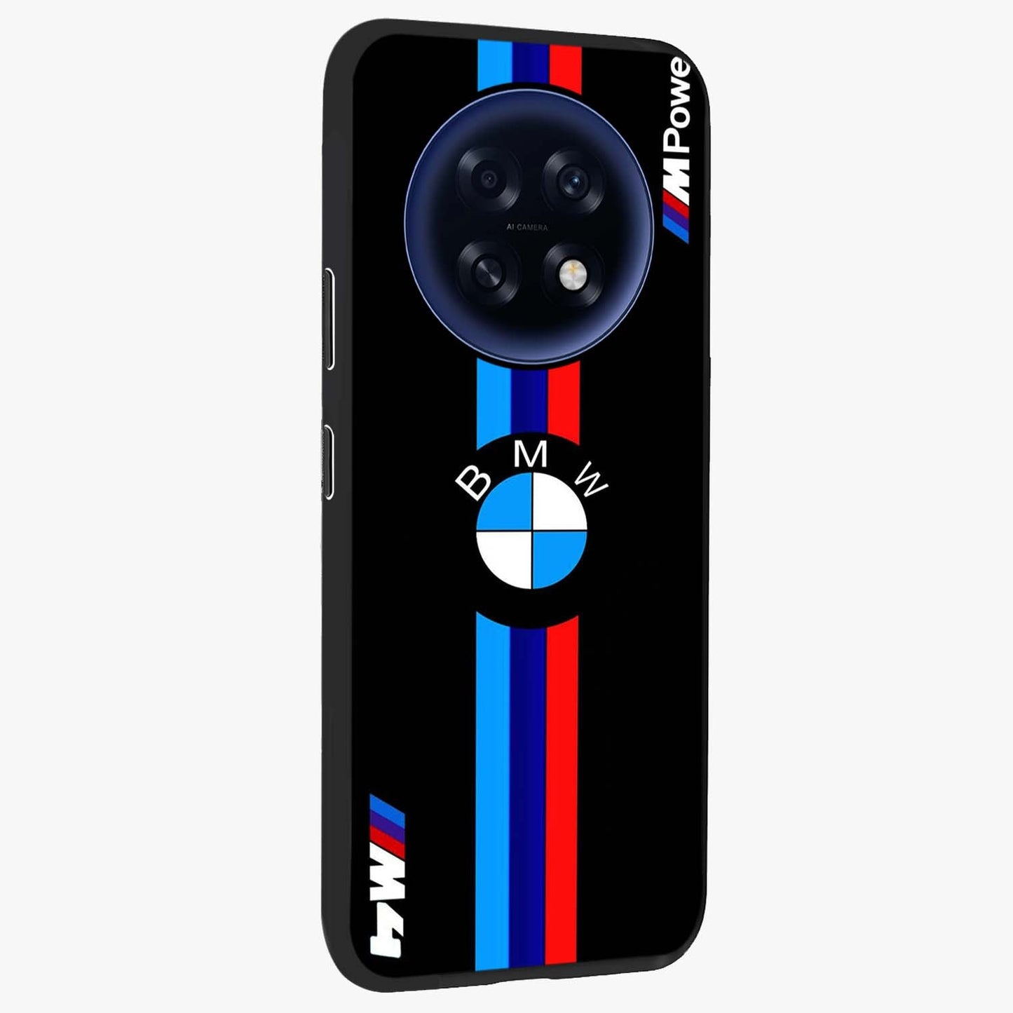 Turbo BMW Beast Glass Case upright view showcasing powerful car artwork with modern motorsport theme.