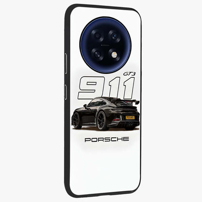 Turbo Legacy Icon Glass Case upright view showcasing bold racing inspired artwork with classic car theme.