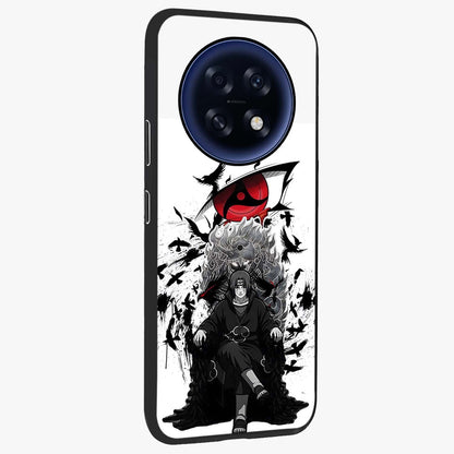 Uchiha Shadow Throne Glass Case upright view showcasing magical underwater galaxy artwork with vibrant cosmic theme.