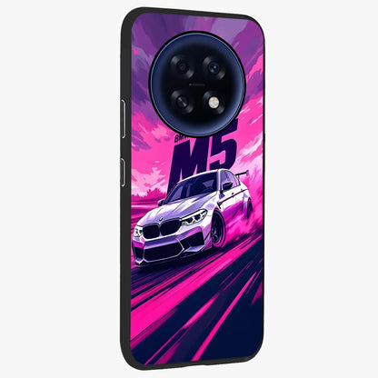 Velocity Drift Pulse Glass Case upright view showcasing powerful racing artwork with energetic motorsport theme.