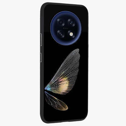 Whispers Of Wings Glass Case upright view showcasing elegant wing artwork with light airy theme.