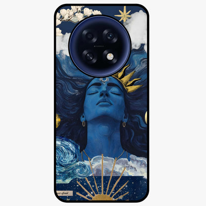 Aesthetic Lord Shiva Glass Case showing flat back view with divine Shiva artwork and glossy glass finish.