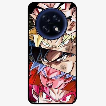 Anime Character Glass Case showing flat back view with vibrant anime artwork and glossy glass finish.