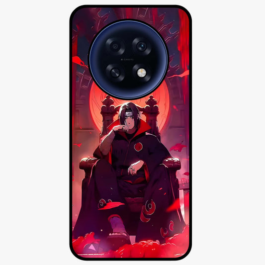 Blood Moon Sovereign Glass Case showing flat back view with mystical blood moon artwork and glossy glass finish.