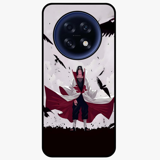 Crimson Crow Ascension Glass Case showing flat back view with mystical crow artwork and glossy glass finish.