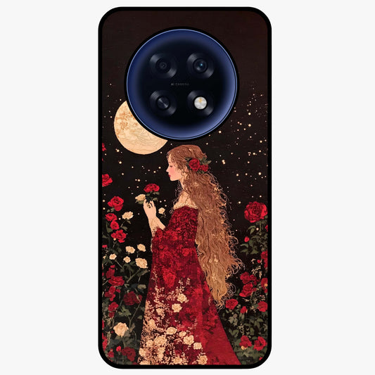 Crimson Dreams Glass Case showing flat back view with dreamy crimson artwork and glossy glass finish.