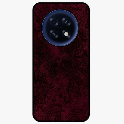 Crimson Fade Flow Glass Case showing flat back view with flowing crimson gradient artwork and glossy glass finish.
