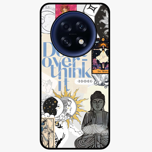 Ethereal Thoughts Glass Case showing flat back view with dreamy artistic artwork and glossy glass finish.