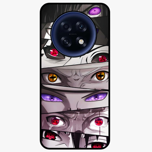 Eyes of Destiny Glass Case showing flat back view with striking eye themed artwork and glossy glass finish.