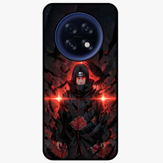 Focused Blade Discipline Glass Case showing flat back view with warrior sword themed artwork and glossy glass finish.