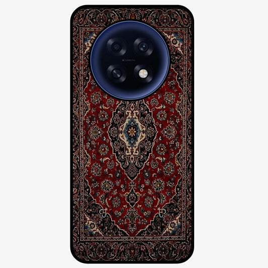Heritage Carpet Royale Glass Case showing flat back view with ornate Persian carpet inspired pattern and glossy glass finish.