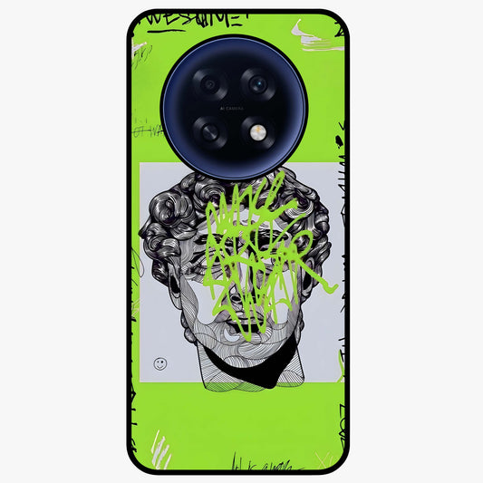 Neo Graffiti Rebellion Glass Case showing flat back view with vibrant graffiti artwork and glossy glass finish.