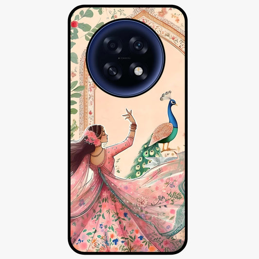Royal Grace Muse Glass Case showing flat back view with elegant artistic artwork and glossy glass finish.