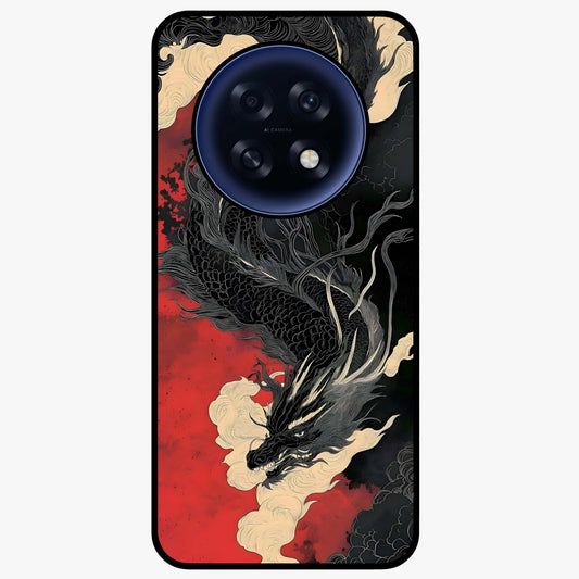 Shadow Dragon Fury Glass Case showing flat back view with fierce dragon artwork and glossy glass finish.