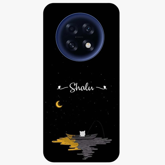 Silent Night Row Glass Case showing flat back view with calm night themed artwork and glossy glass finish.
