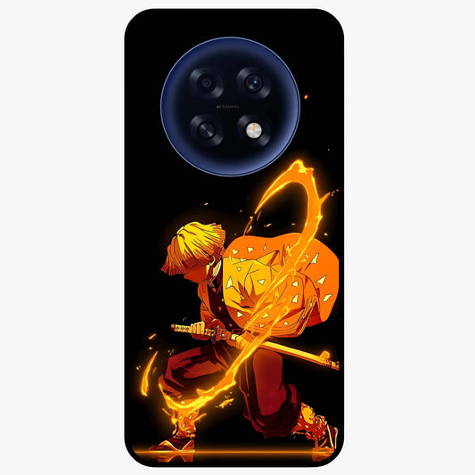 Thunder Flame Execution Glass Case showing flat back view with powerful flame and lightning artwork and glossy glass finish.