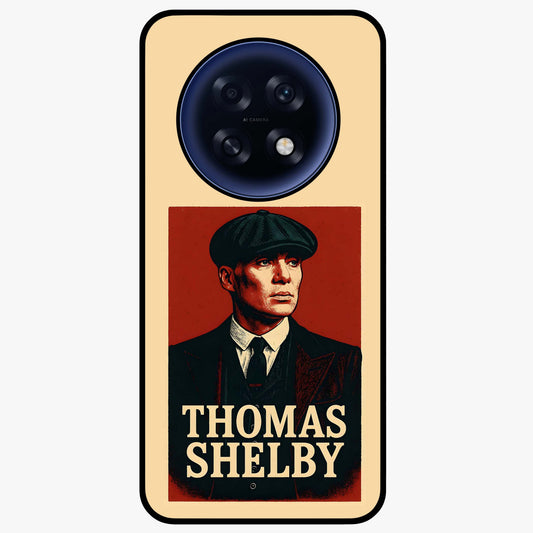 Vintage Mafia Authority Glass Case showing flat back view with bold vintage mafia inspired artwork and glossy glass finish.