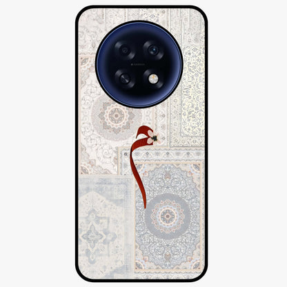 White Aesthetic Bow Glass Case showing flat back view with minimal bow artwork and glossy glass finish.