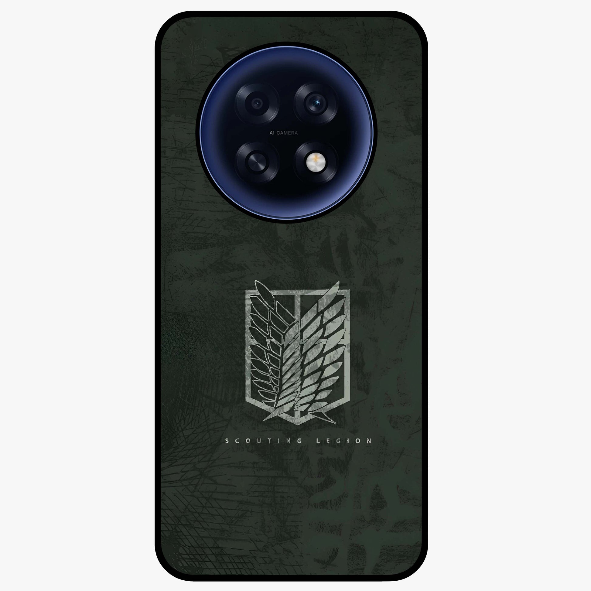 Wings Of Freedom Glass Case showing flat back view with symbolic wings artwork and glossy glass finish.