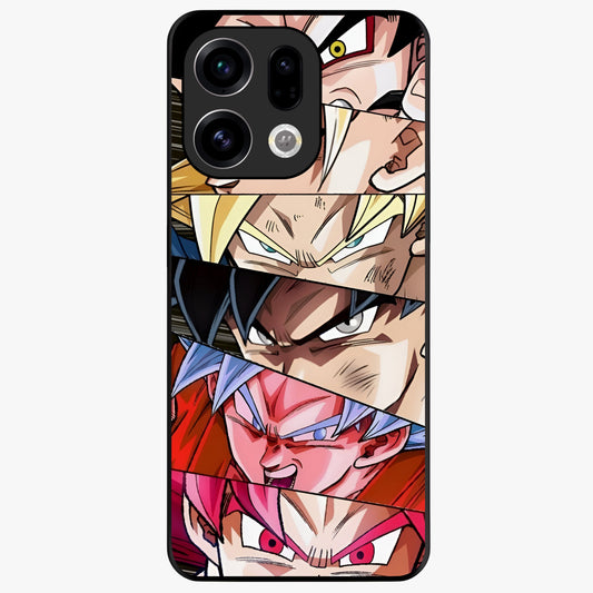 Anime Character Glass Case showing flat back view with vibrant anime artwork and glossy glass finish.