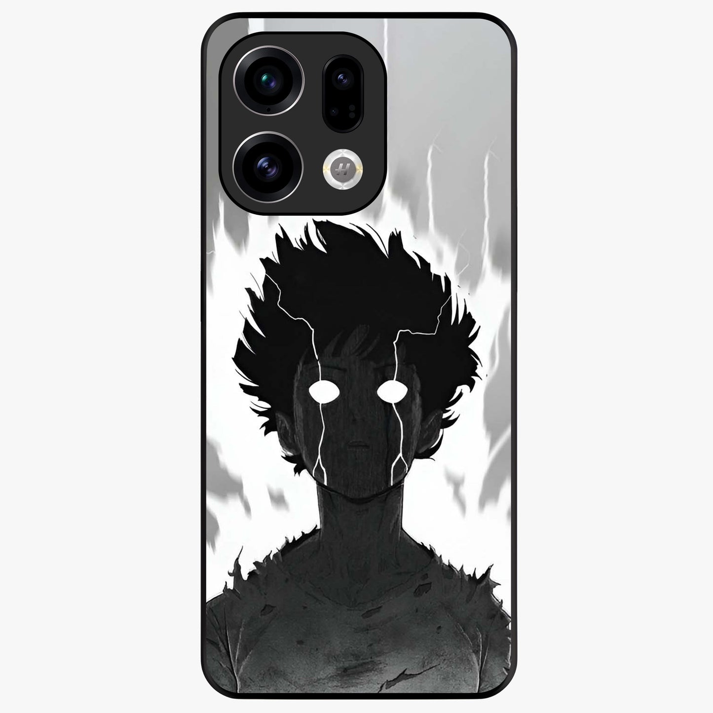 Awakened Inner Rage Glass Case showing flat back view with intense artistic artwork and glossy glass finish.