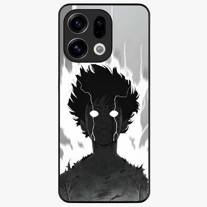 Awakened Inner Rage Glass Case showing flat back view with intense artistic artwork and glossy glass finish.