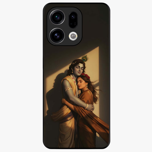 Divine Eternal Love Glass Case showing flat back view with spiritual love themed artwork and glossy glass finish.