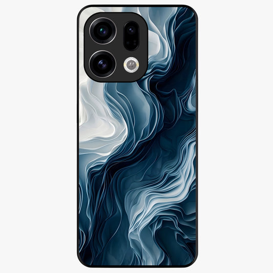 Ethereal Paper Marble Glass Case showing flat back view with soft marble paper texture artwork and glossy glass finish.