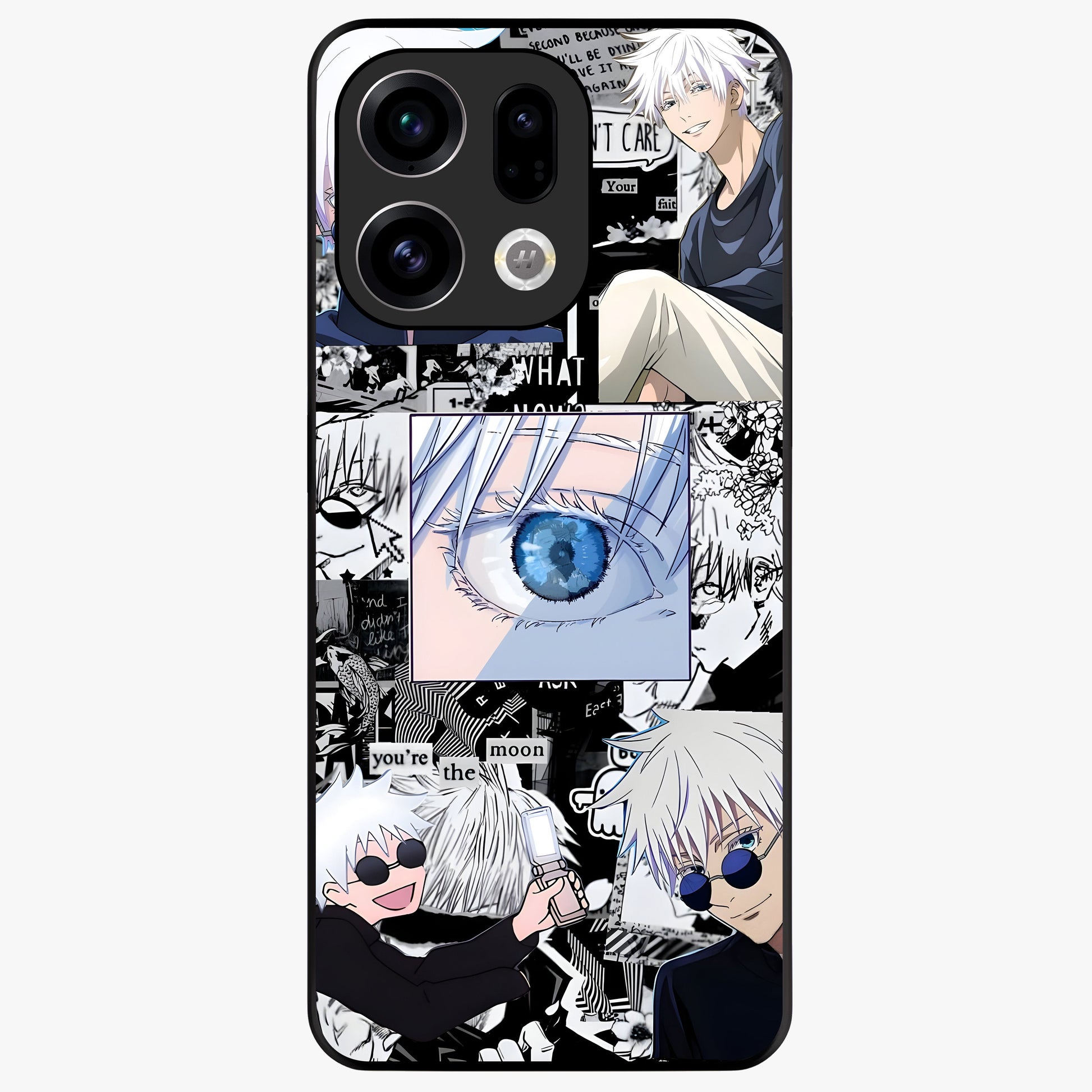 Infinity Sorcerer Chaos Glass Case showing flat back view with mystical sorcerer themed artwork and glossy glass finish.