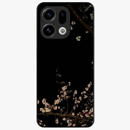 Petal Moon Light With Custom Name Glass Case showing flat back view with floral moonlight artwork and personalized name design.
