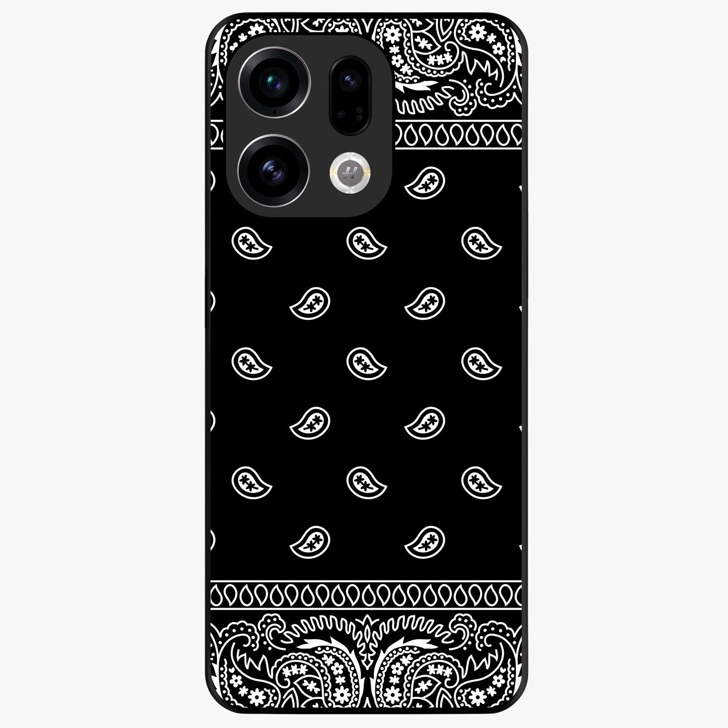 Retro Rebel Threads Glass Case showing flat back view with vintage street style artwork and glossy glass finish.