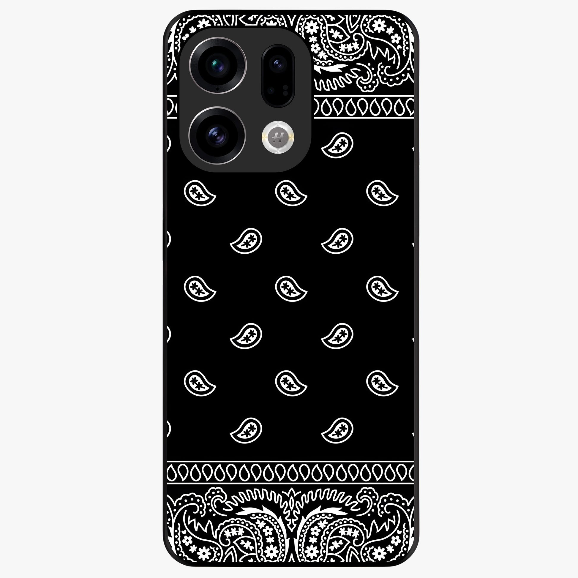 Retro Rebel Threads Glass Case showing flat back view with vintage street style artwork and glossy glass finish.