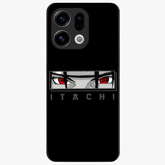Scarlet Gaze Dominance Glass Case showing flat back view with striking red themed artwork and glossy glass finish.