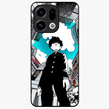 Silent Psychic Awakening Glass Case showing flat back view with mystical psychic themed artwork and glossy glass finish.