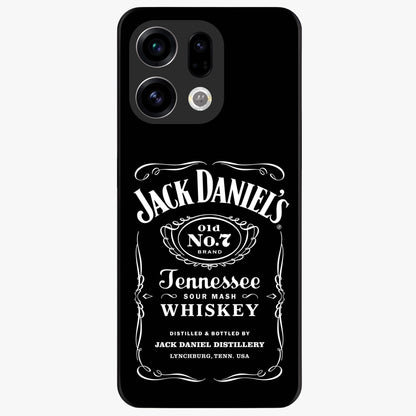 Vintage Whiskey Heritage Glass Case showing flat back view with classic whiskey inspired artwork and glossy glass finish.