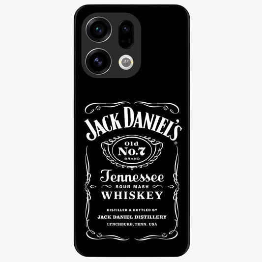 Vintage Whiskey Heritage Glass Case showing flat back view with classic whiskey inspired artwork and glossy glass finish.