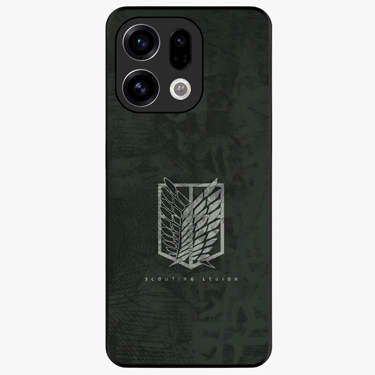 Wings Of Freedom Glass Case showing flat back view with symbolic wings artwork and glossy glass finish.