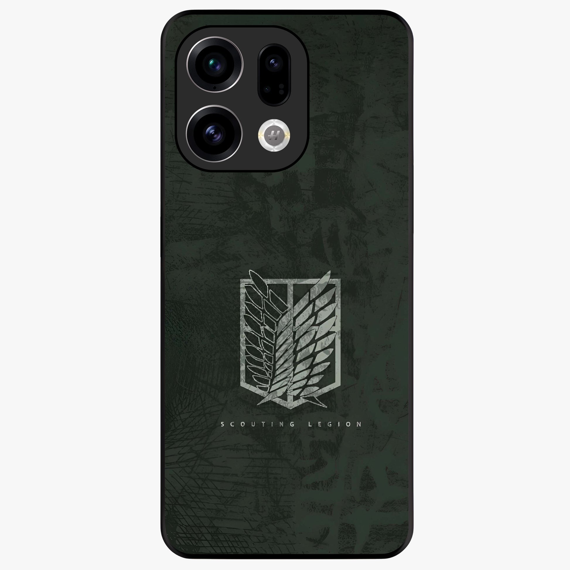 Wings Of Freedom Glass Case showing flat back view with symbolic wings artwork and glossy glass finish.
