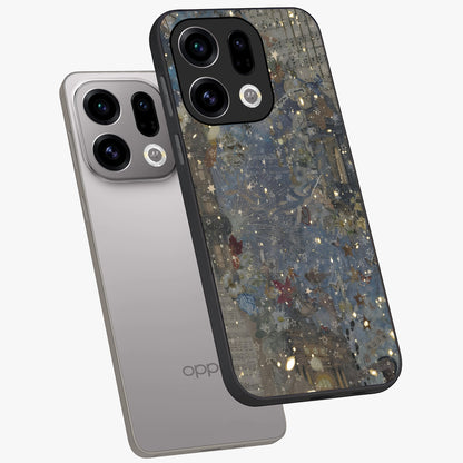 Aesthetic Astrolophia Glass Case displayed in angled mockup highlighting artistic aesthetic elements and smooth glass surface.