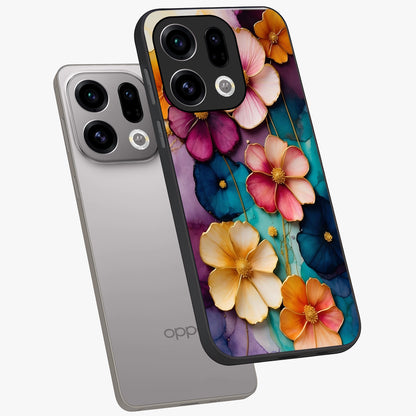Artlyn Grace Flower Pattern Glass Case displayed in angled mockup highlighting delicate flower pattern design and smooth glass surface.