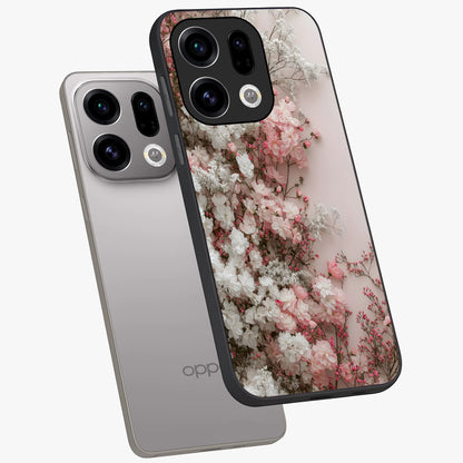 Blush Blossom Cloud Glass Case displayed in angled mockup highlighting soft cloud and blossom design with pastel aesthetic.