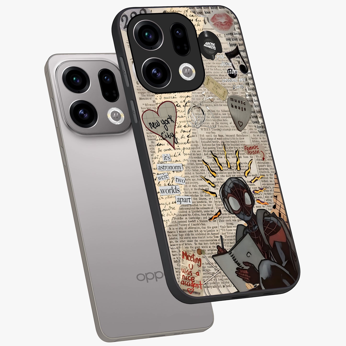 City Dream Sketch Glass Case displayed in angled mockup highlighting minimal city illustration with aesthetic sketch style.